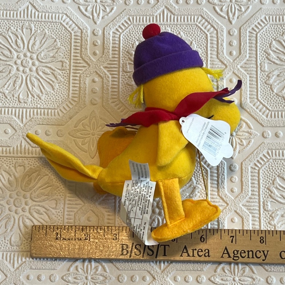 Whitmans Peanuts Woodstock Plush Winter Beanie Scarf Jingle Bell Snoopy Vintage - Picture 5 of 5